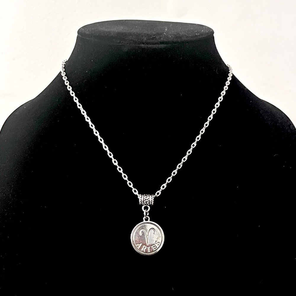 Hand Crafted Silver Aries Pendant Necklace - Picture 1 of 5